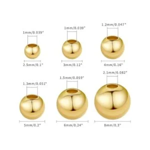 JinCraft 200 cuentas chapadas en oro de 14 quilates de_5