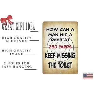 Divertido cartel de metal de la caza de la pared de la_3