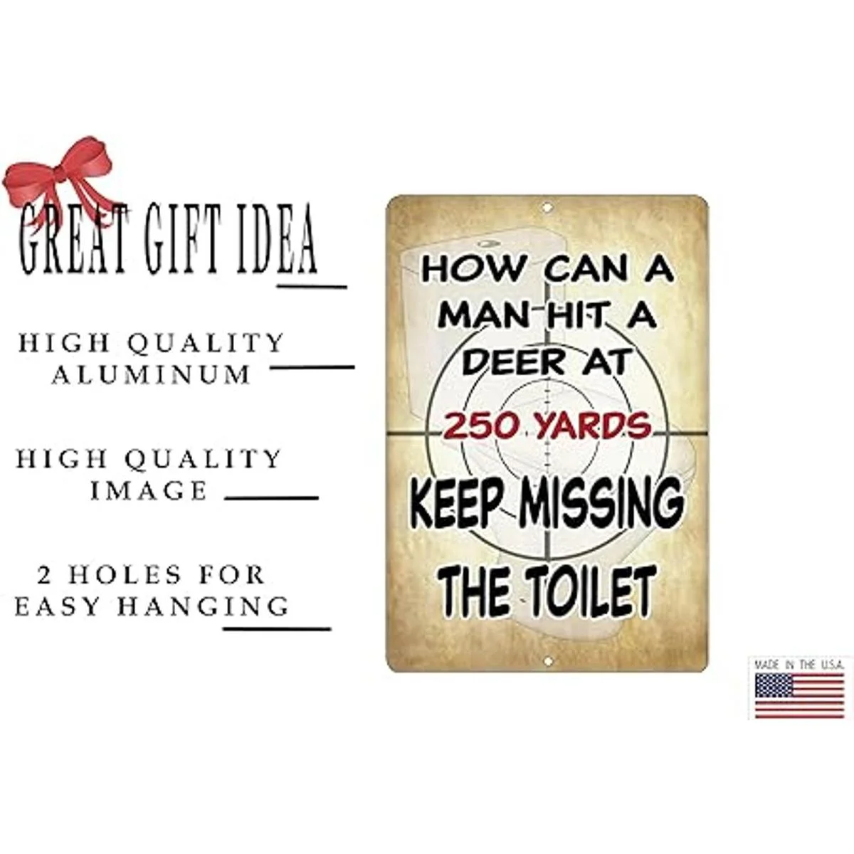 Divertido cartel de metal de la caza de la pared de la_3