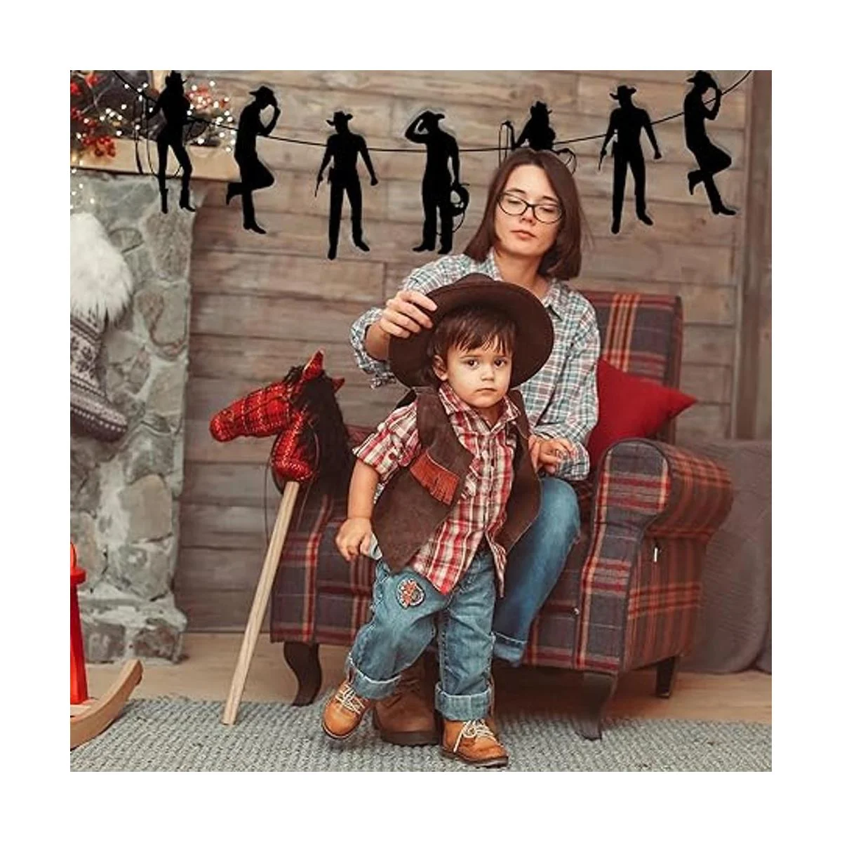 Siluetas de vaquero recortes de vaquero decoración de_6