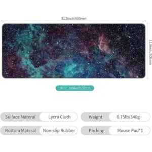 Dynippy Alfombrilla de mouse delgada y extendida para_2