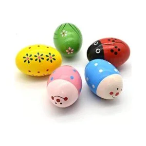 Hayder Huevos de Pascua de madera juguetes maracas_1