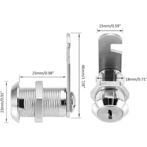 Kitmose Juego de 2 cerraduras de leva para gabinete 2_5