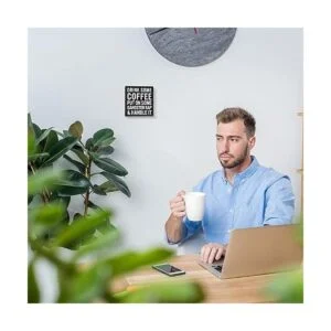 Letrero de caja de café letrero de madera con texto en_5