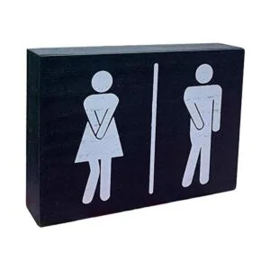 Sukha Home Letreros divertidos de baño bonito letrero_1