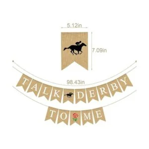 Pudodo Arpillera Talk Derby to Me Banner Kentucky Derby_4