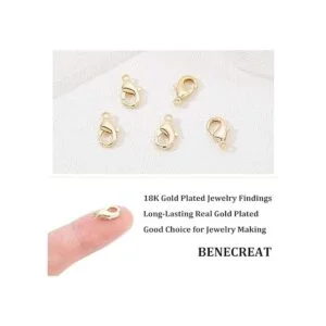 Benecreat 30 cierres de langosta chapados en oro de 18_3