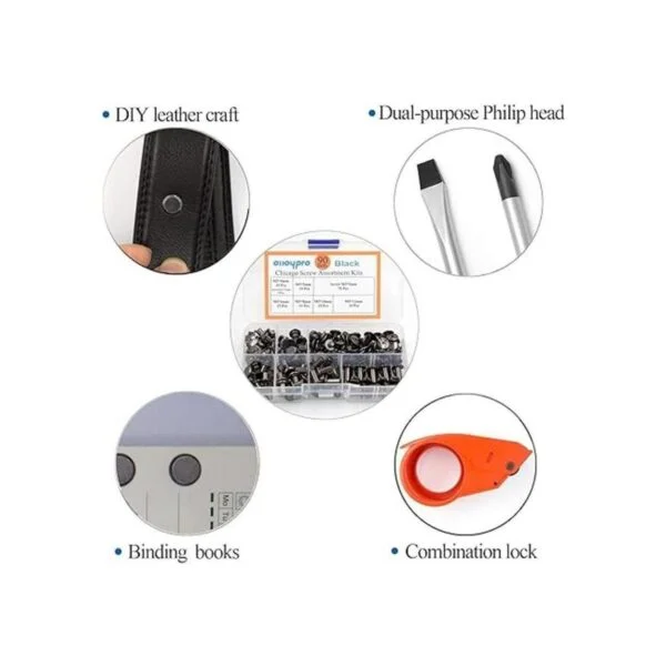 Kit surtido de tornillos de encuadernación de Chicago de_5