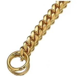 Aiyidi Collar de cadena fuerte chapado en oro de 18_2