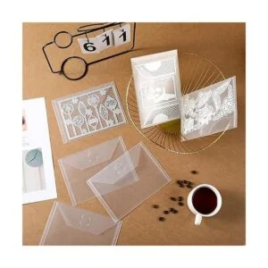 21 bolsas transparentes para sello y soporte de papel de_5