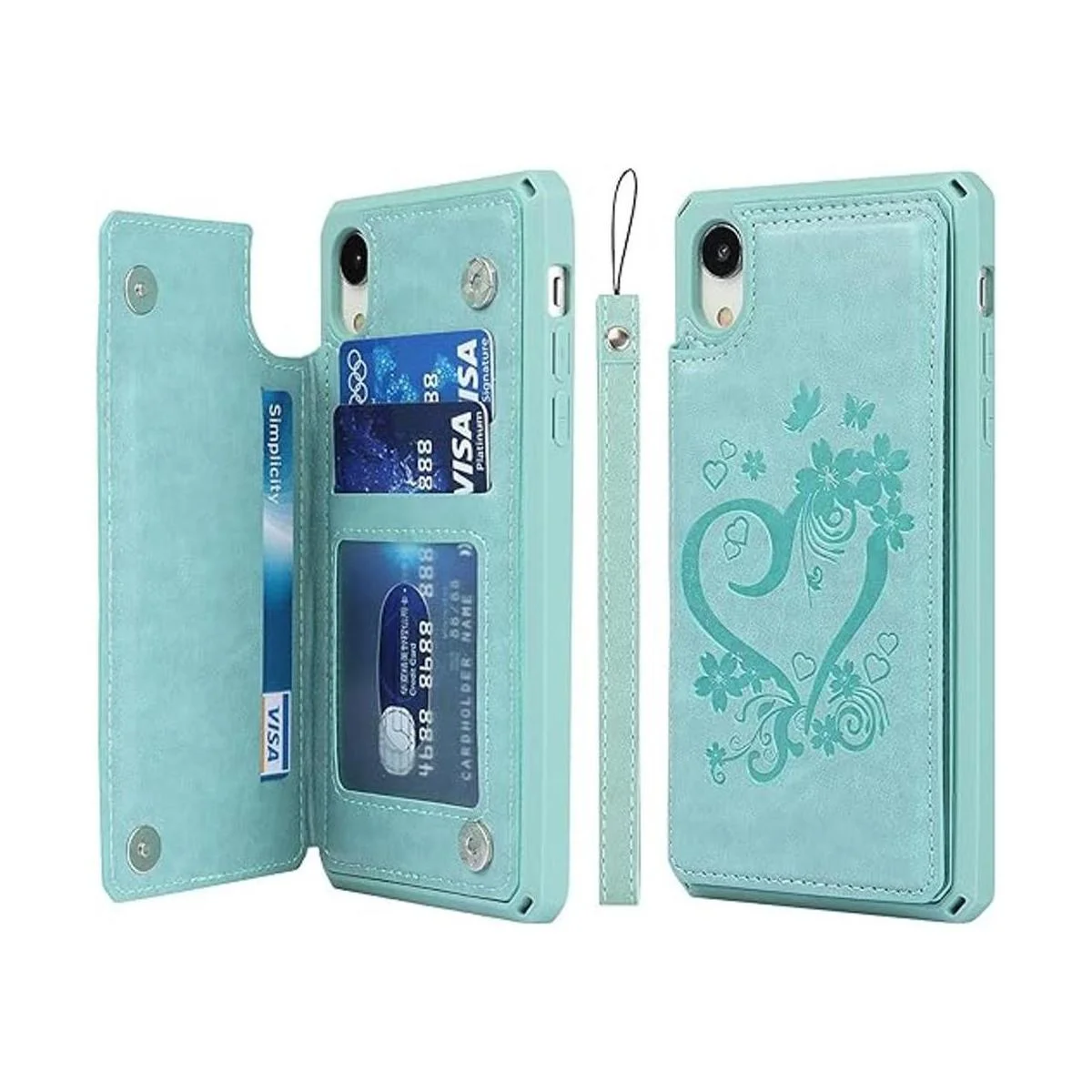 Cavor Funda para iPhone XR funda para tarjetero tipo_1