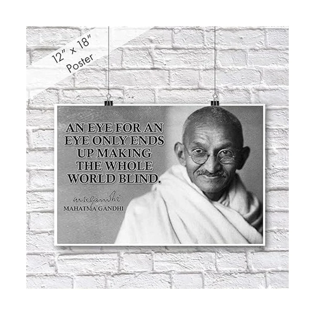 Mahatma Gandhi Motivational Poster Citas inspiradoras Aula_2