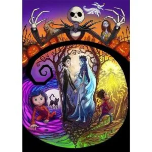 Jack and Sally Pintura de diamantes para Halloween de 12_1