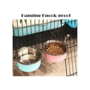 HERCOCCI Cuenco extraíble de acero inoxidable para perros_2