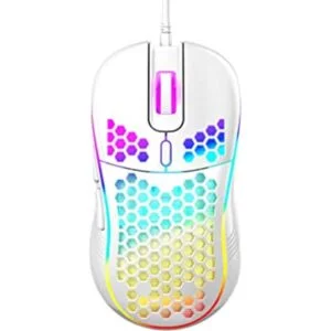 Mouse para juegos con cable de panal de abeja_1