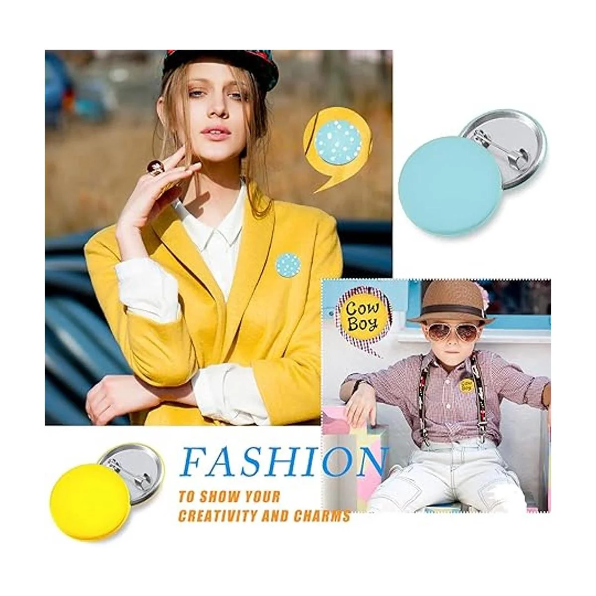 300 piezas de suministros para hacer botones en blanco_7