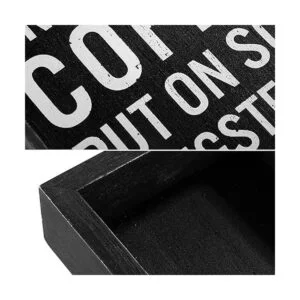 Letrero de caja de café letrero de madera con texto en_3