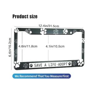 HOSNYE Save A Life Adopt Marco de placa de matrícula en_2