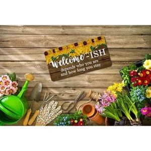 Letrero de bienvenida con diseño de girasol de PETCEE para_5