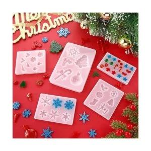 5 moldes de resina de Navidad molde de Navidad molde de_4