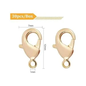 Benecreat 30 cierres de langosta chapados en oro de 18_2