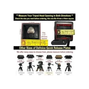 DaVoice Piezas de montaje de cámara de trípode de 1.614 in_3