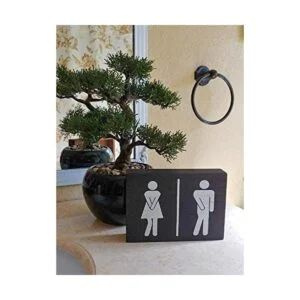 Sukha Home Letreros divertidos de baño bonito letrero_4