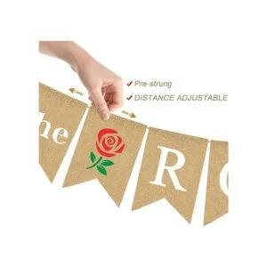 Pudodo Guirnalda de arpillera para la decoración de las_3