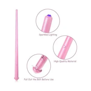 Gejoy Varitas de mago de 2 piezas con luz mágica y sonido_3