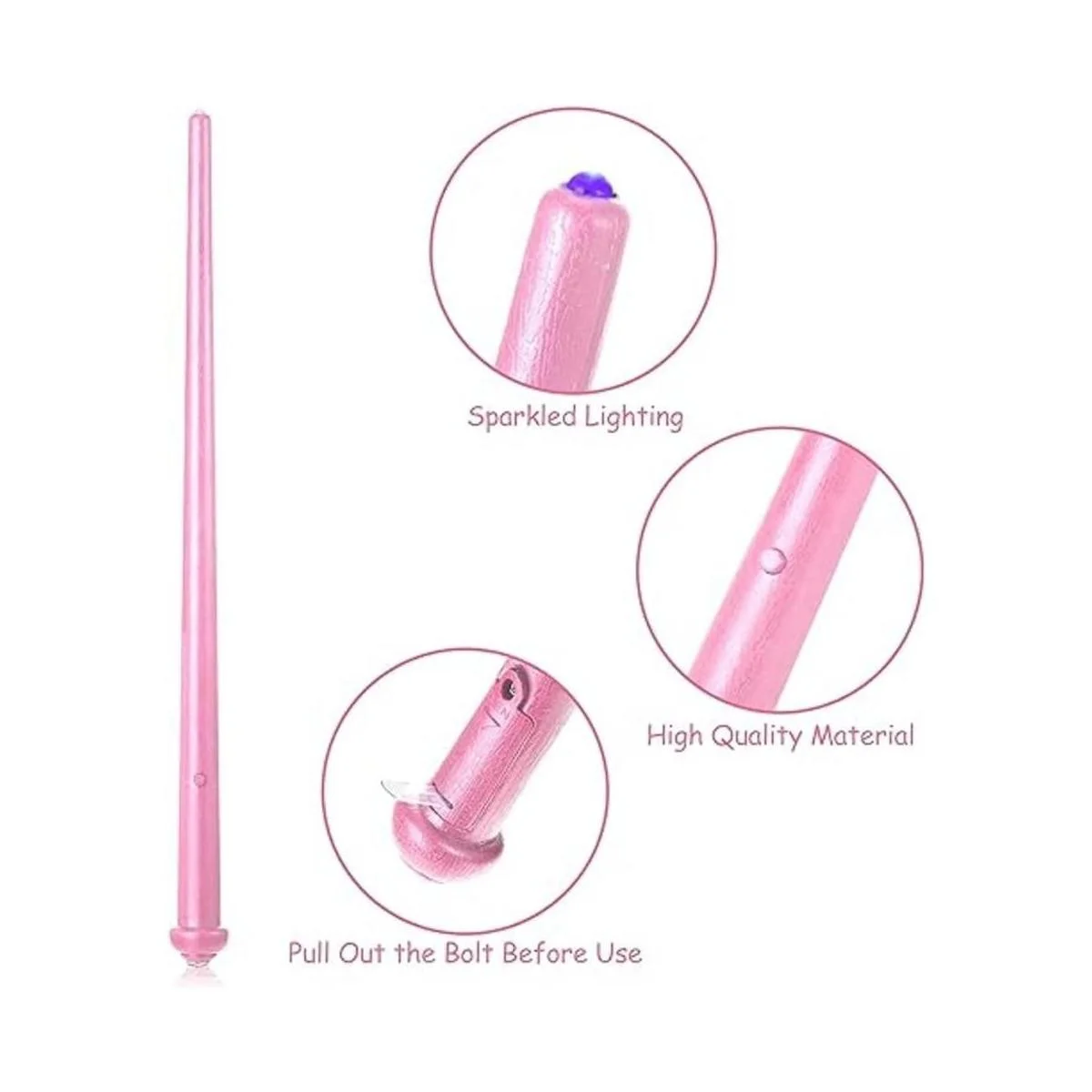 Gejoy Varitas de mago de 2 piezas con luz mágica y sonido_3