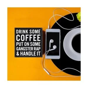 Letrero de caja de café letrero de madera con texto en_4