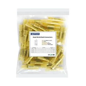 50 conectores de tope termocontraíbles amarillos 1210 AWG_1