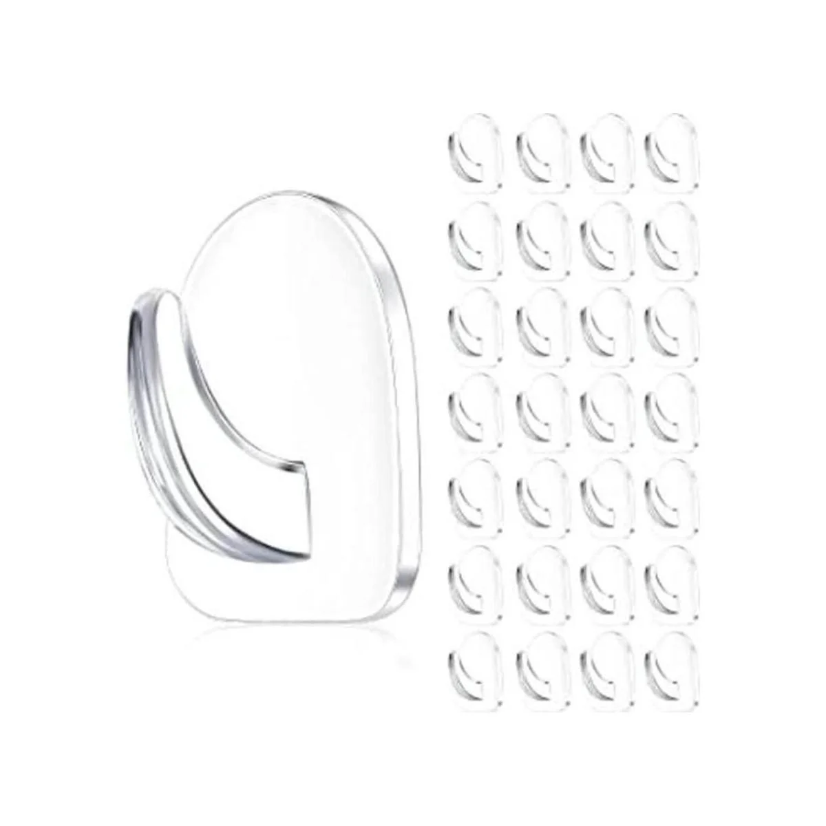 Jetec 60 ganchos transparentes para colgar en la pared con_1