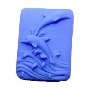 Molde de jabón de silicona Delfín en relieve hecho a mano_7
