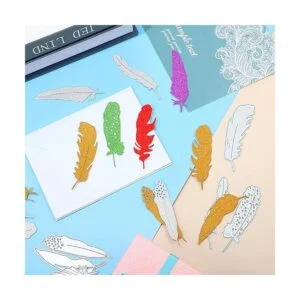 9 troqueles de corte de plumas plantillas de repujado de_2