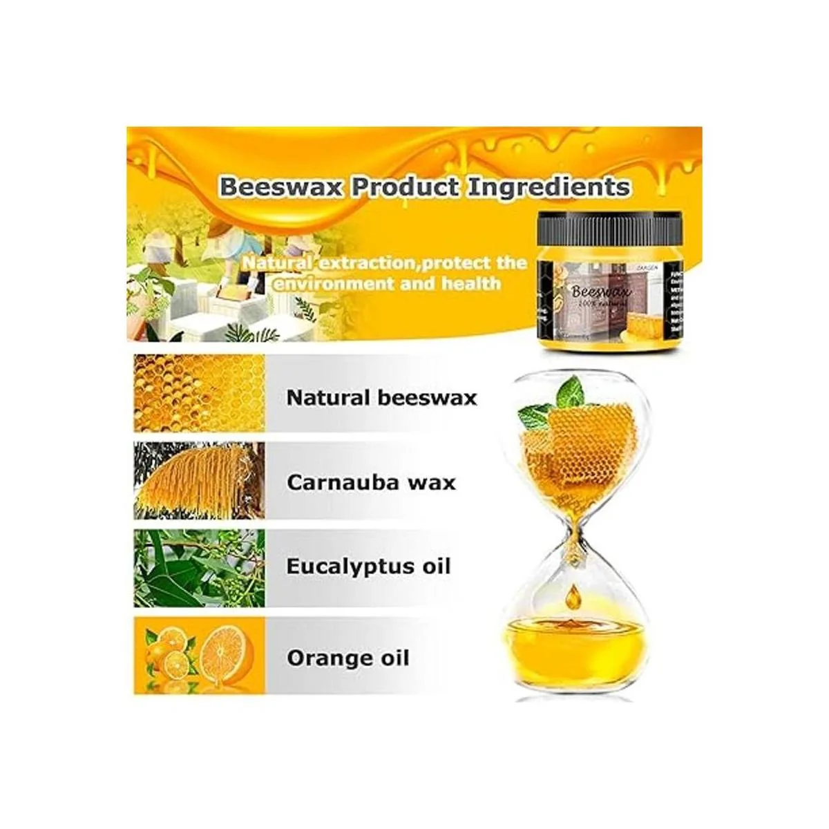 CARGEN Cera de abejas para muebles de madera mesa de_2