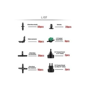 Kit de accesorios de riego de 128 piezas de conectores de_2