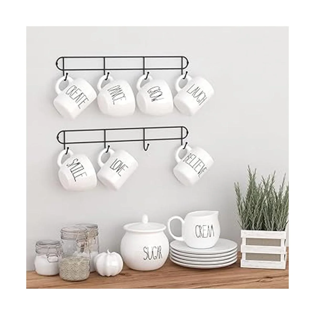 Tibres Soporte para tazas de café montado en la pared_2