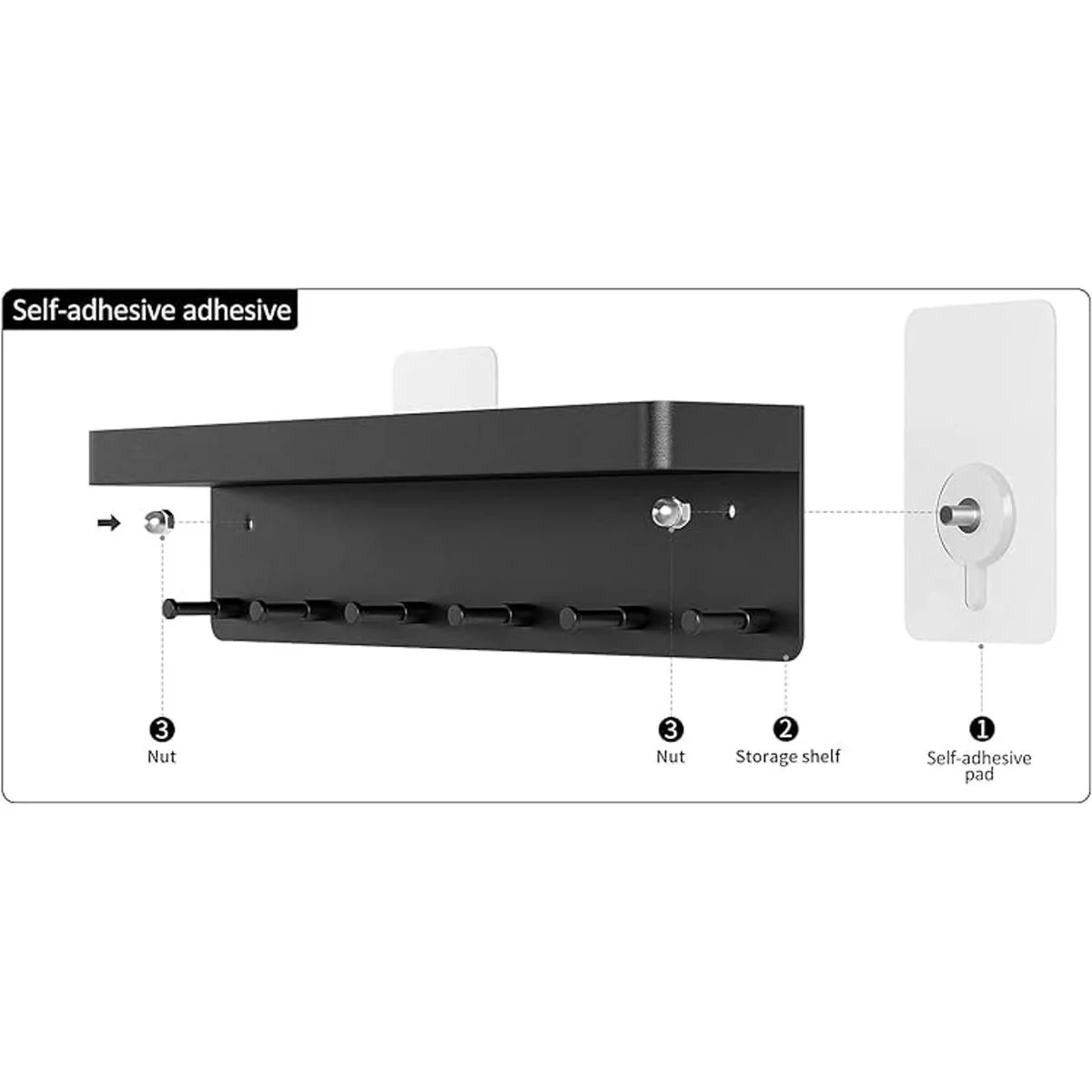 MKO Soporte para llaves decorativo de pared organizador_3