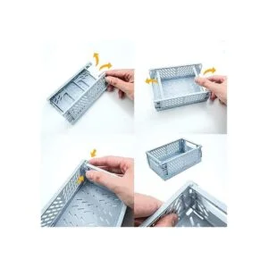 PTSGCAI Paquete de 4 mini cestas de plástico para_5