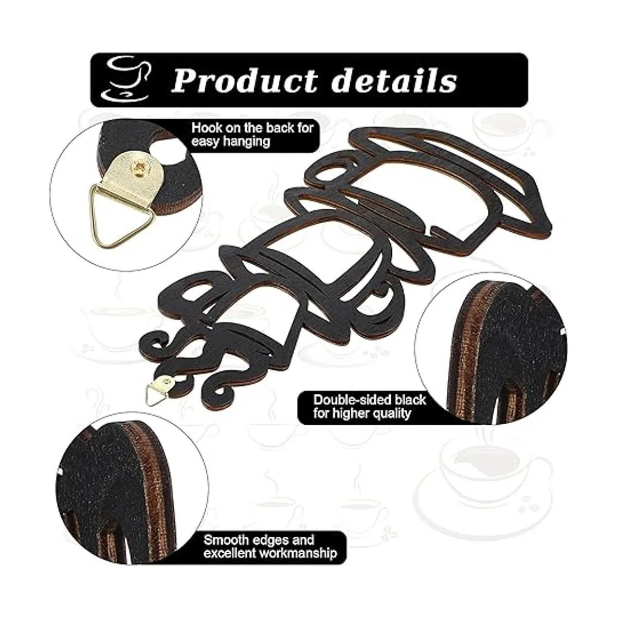 2 piezas de decoración de pared de taza de café negro_4