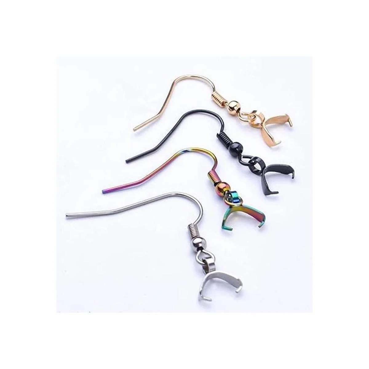 40 ganchos de acero inoxidable hipoalergénicos para_4