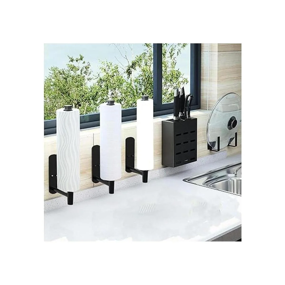 Calegency Toallero de papel mejorado para debajo del_3