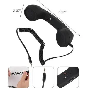 Cosmos Receptor de teléfono celular retro con micrófono_3