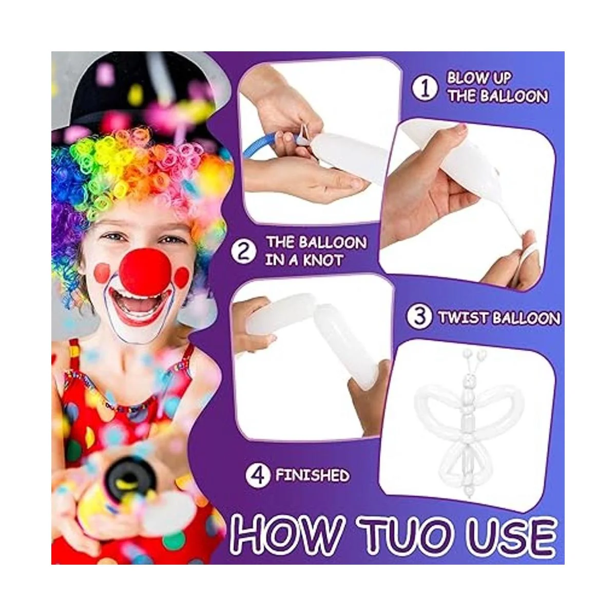 200 globos largos de torsión de látex 260Q globos de_6