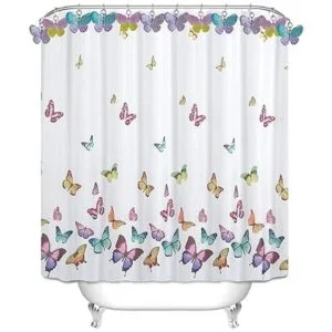 Ganchos para cortina de ducha de mariposas 12 piezas de_3