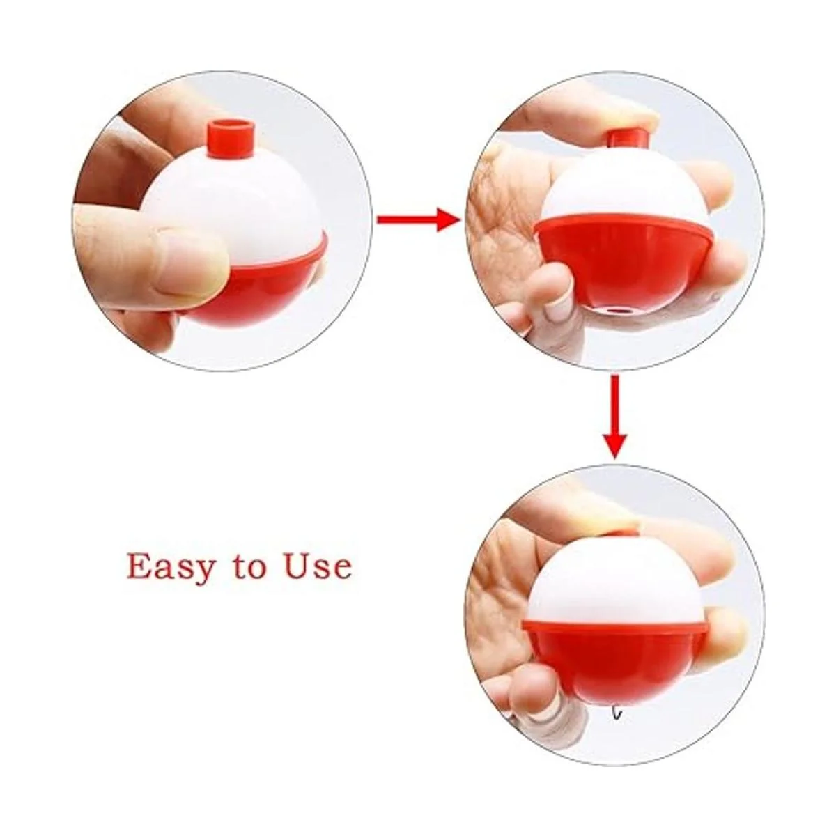 Woozettn 60 flotadores de pesca bobber de pesca ABS duro_3