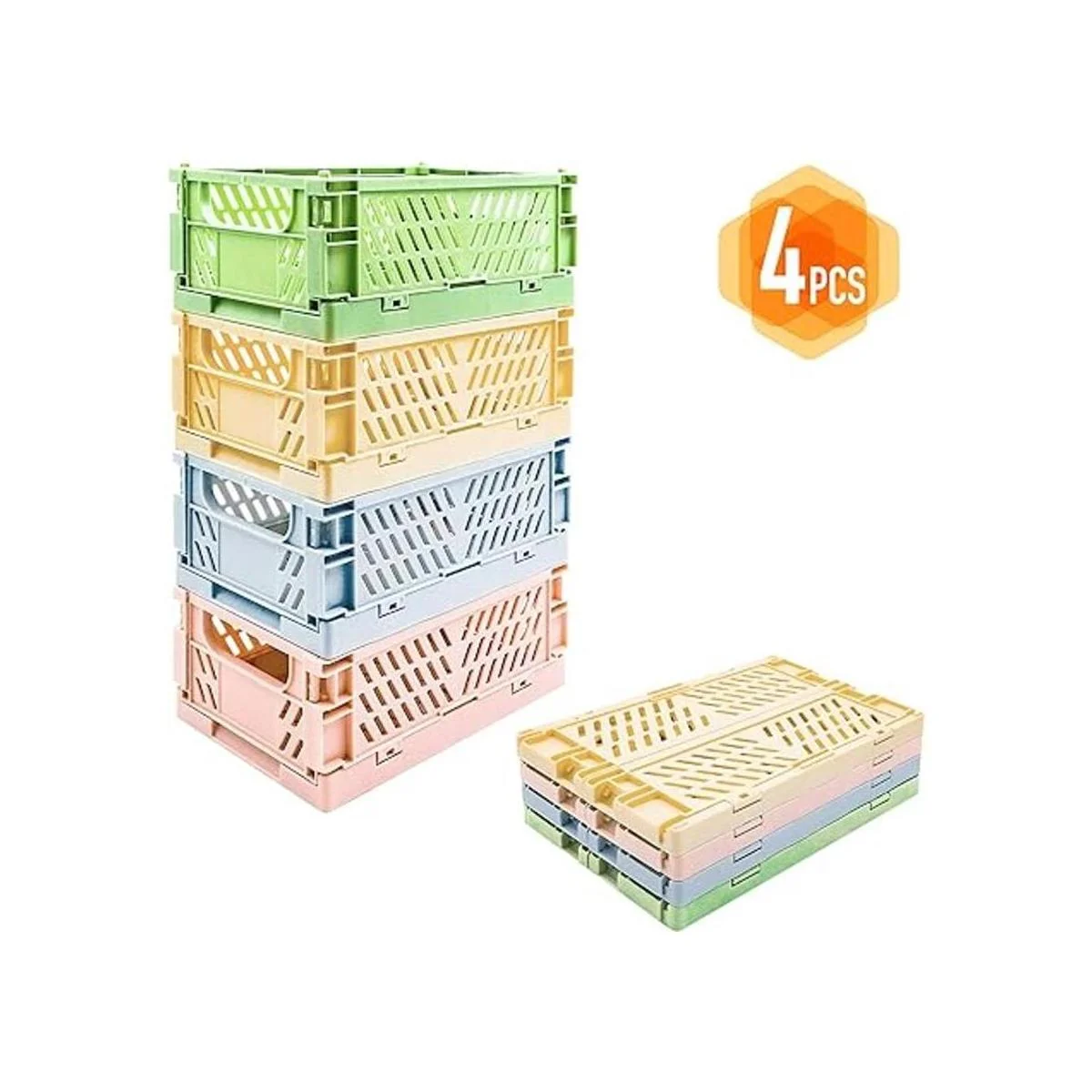 PTSGCAI Paquete de 4 mini cestas de plástico para_2