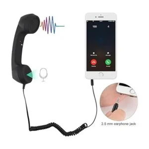 Cosmos Receptor de teléfono celular retro con micrófono_2