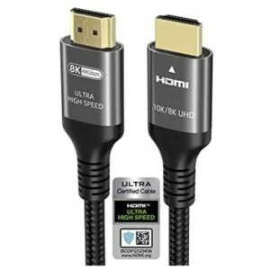Cable HDMI de 10k 8k 4k de 3.3 pies certificado 48Gbps_1